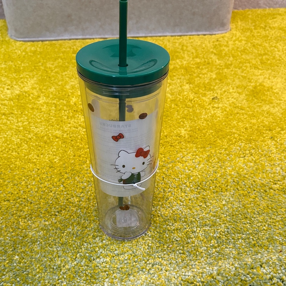 Starbucks Green Hello Kitty Tumbler